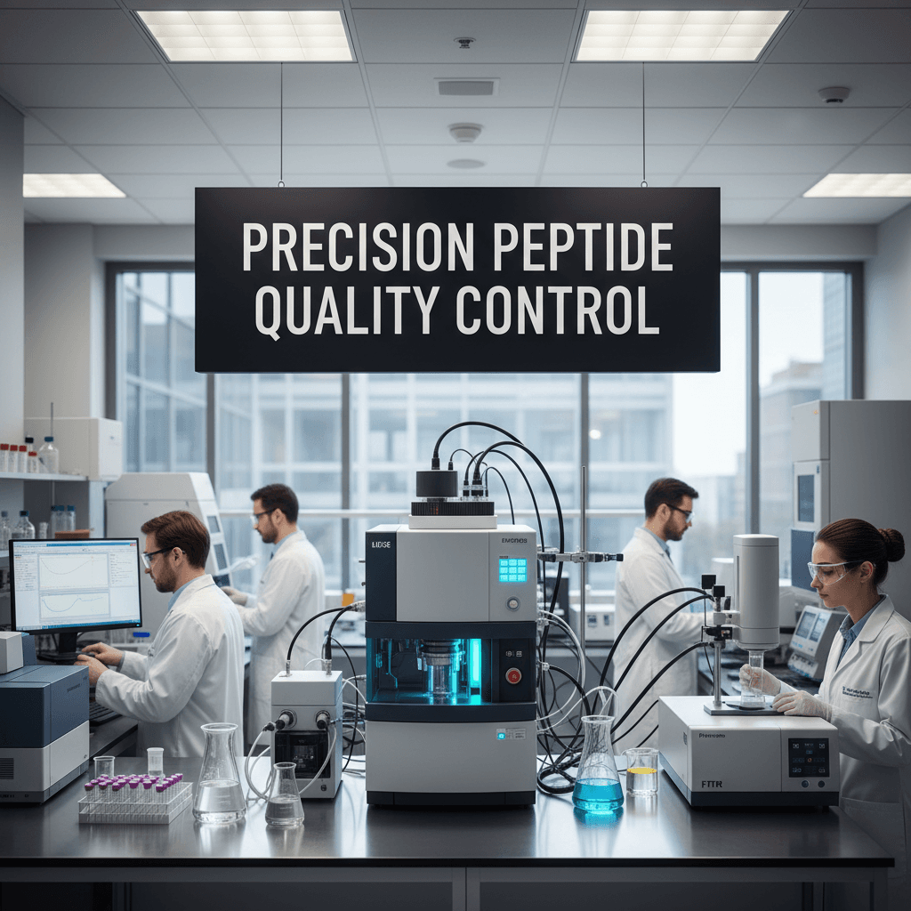 Quality control testing of precision peptides in laboratory